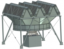 Аппарат воздушного охлаждения с расположением секций под поперечным уклоном